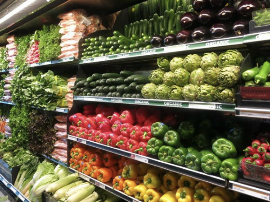 Fresh Vegetables in store at supermarket