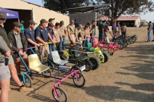 Boxcars built by the Pupils showcasing Technical skills taught in the subject of agricultural technology.