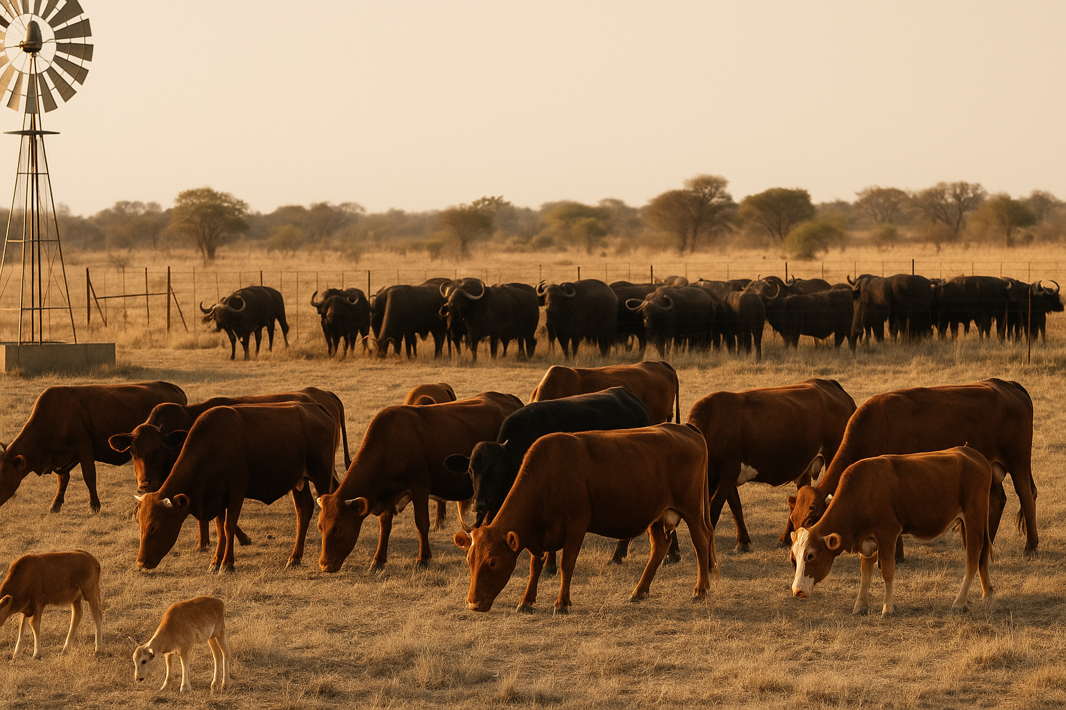 Chat GPT Buffalo and cattle
