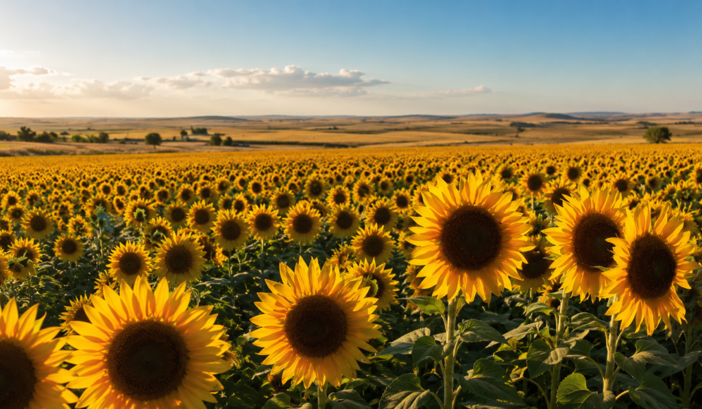 Sunflowers can tolerate drier conditions on your road to drought-proof your farm